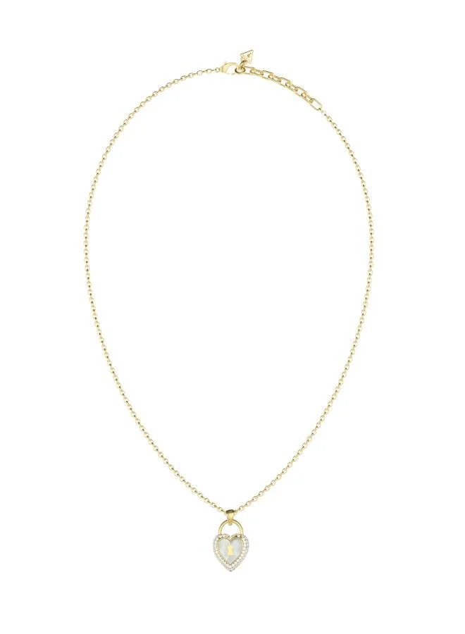 جس قلادة سلسلة بقفل على شكل قلب